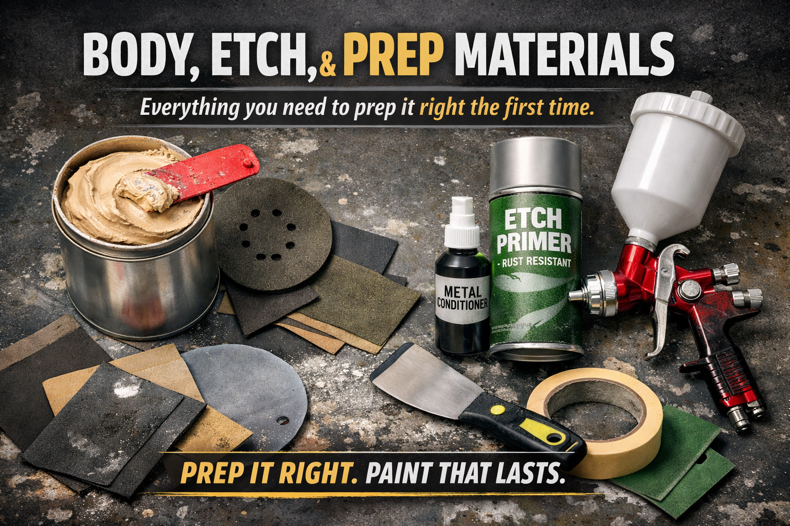 Body, Etch, & Prep Materials