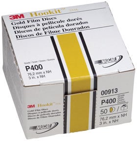 3M Automotive - MMM-913 - Hookit Gold Disc 00913 3in P400a 50 Discs/Bx