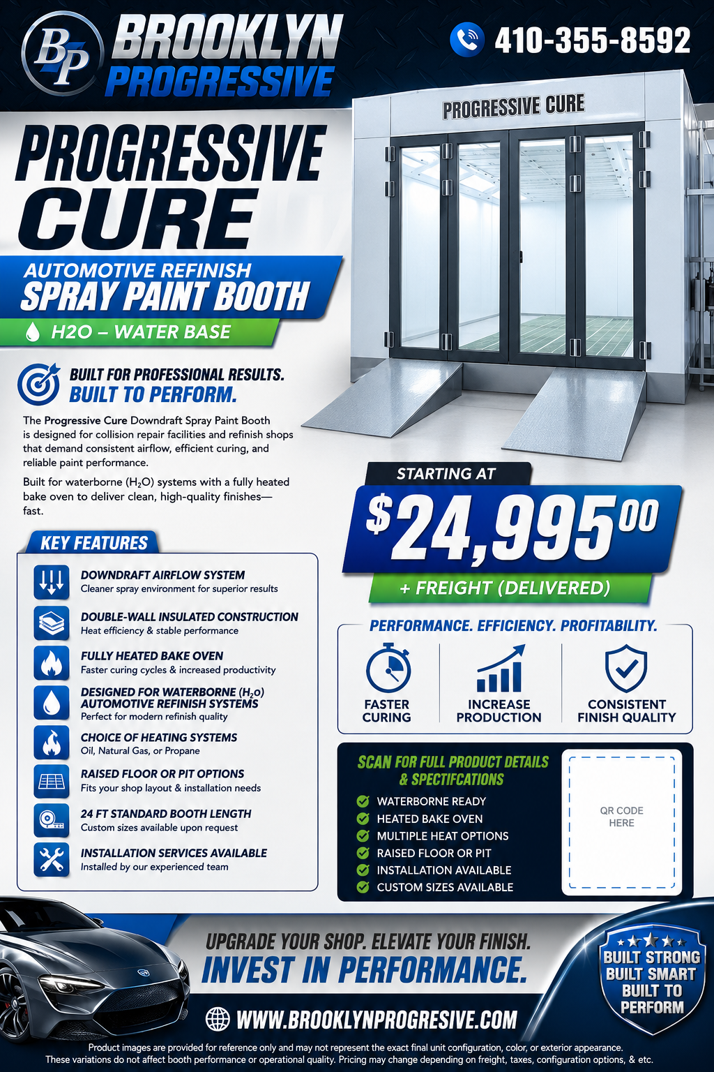 " Progressive Cure " - Automotive Refinish, Spray Paint Booth (H2O - water base)