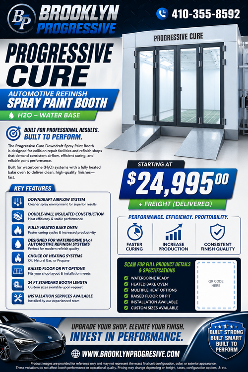 " Progressive Cure " - Automotive Refinish, Spray Paint Booth (H2O - water base)