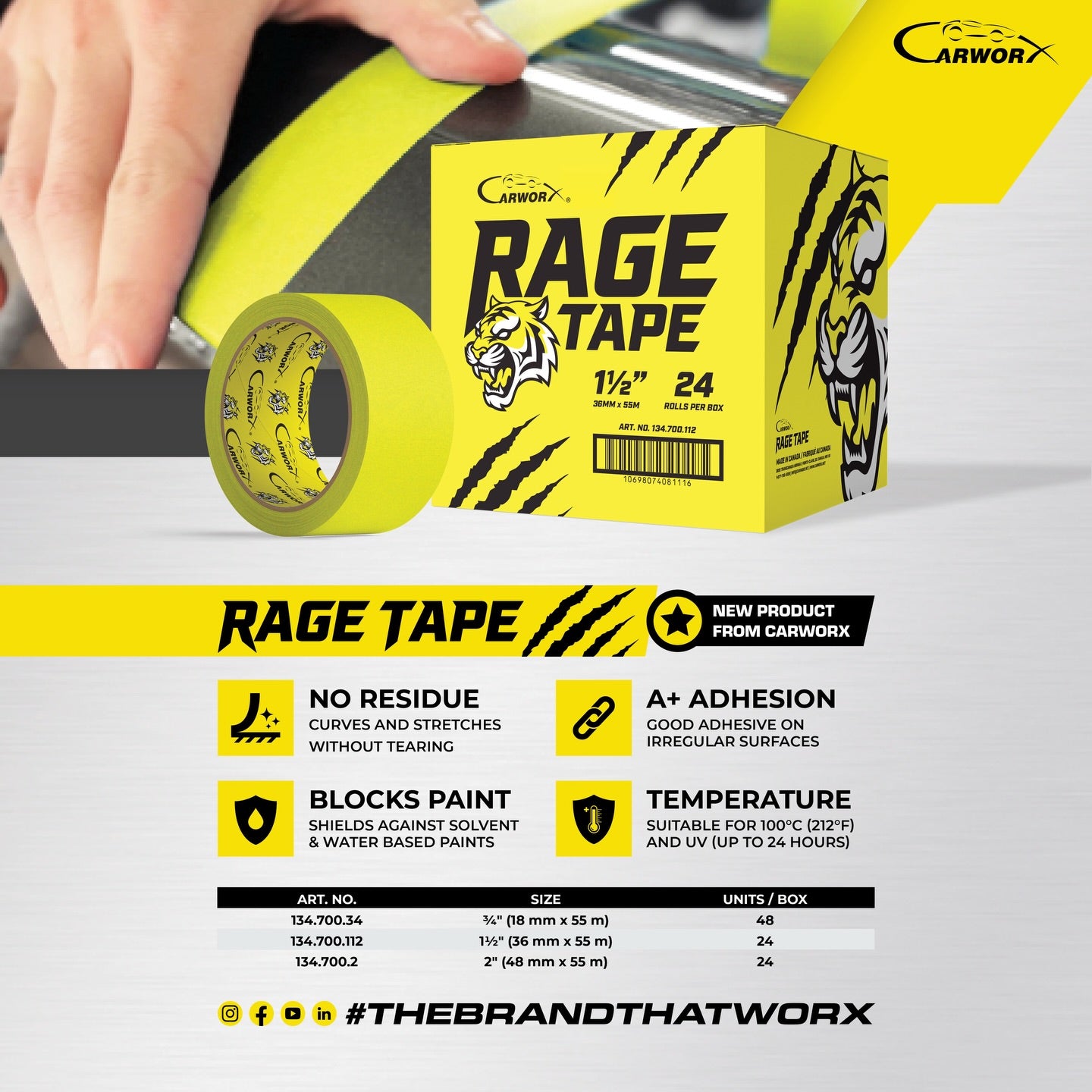 Masking Tapes (1 & 1/2 inch) - Carworx